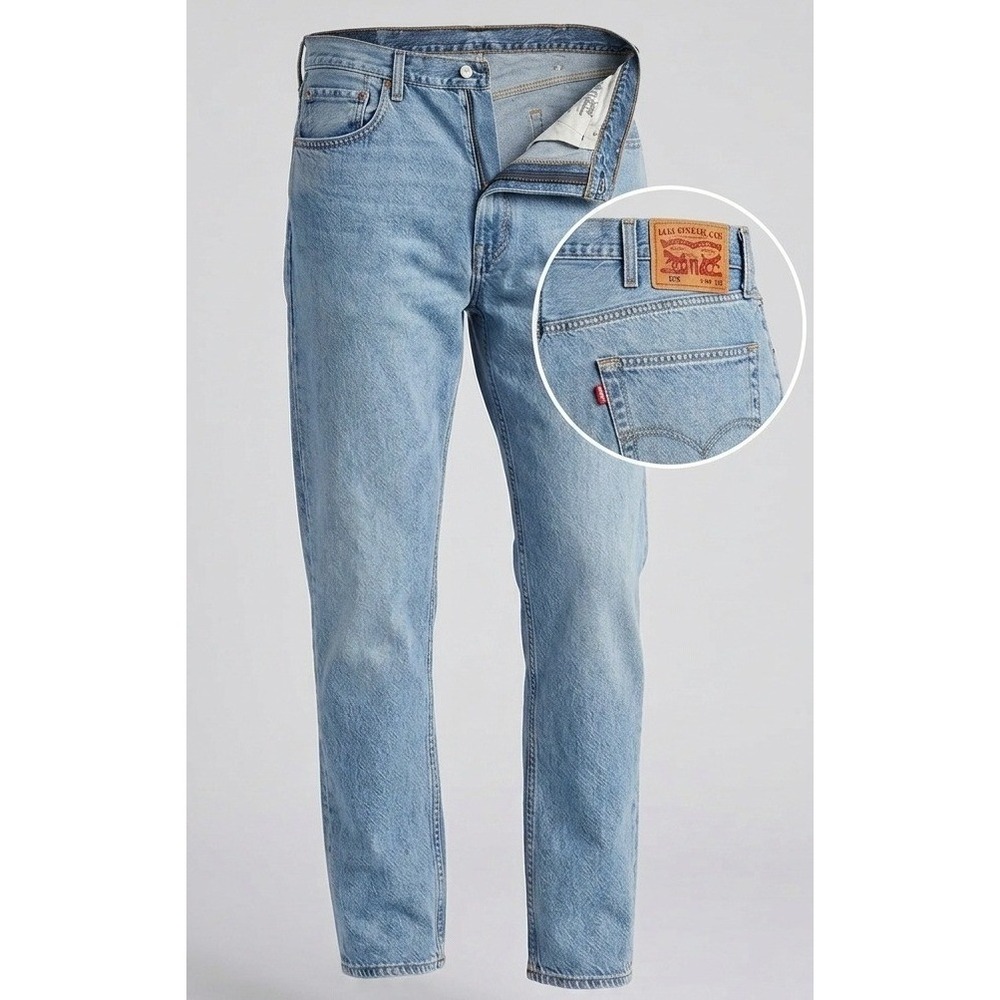 Levi's 565 Loose Fit Jeans Mens 38x32 Light Wash Blue Excellent Wide Leg‎ A7221